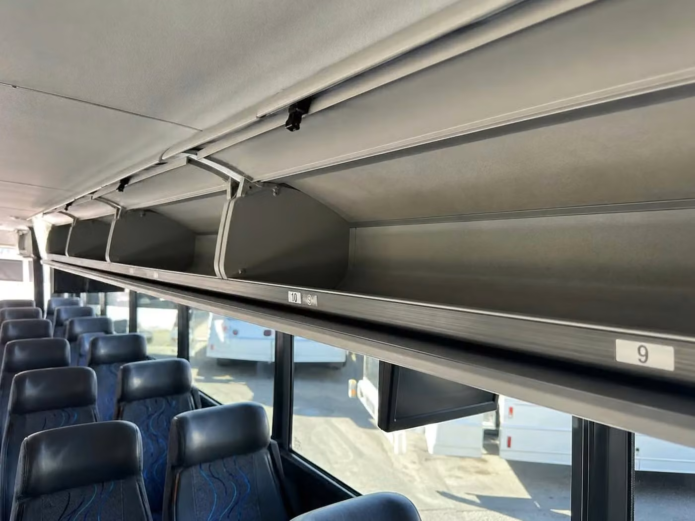 opelika 25 passenger minibus overhead storage