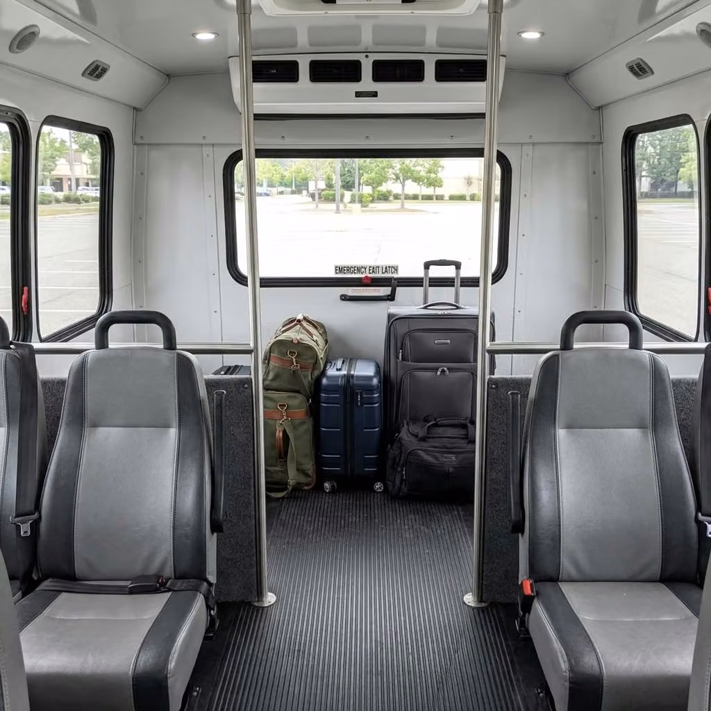 opelika 35 passenger minibus luggage area