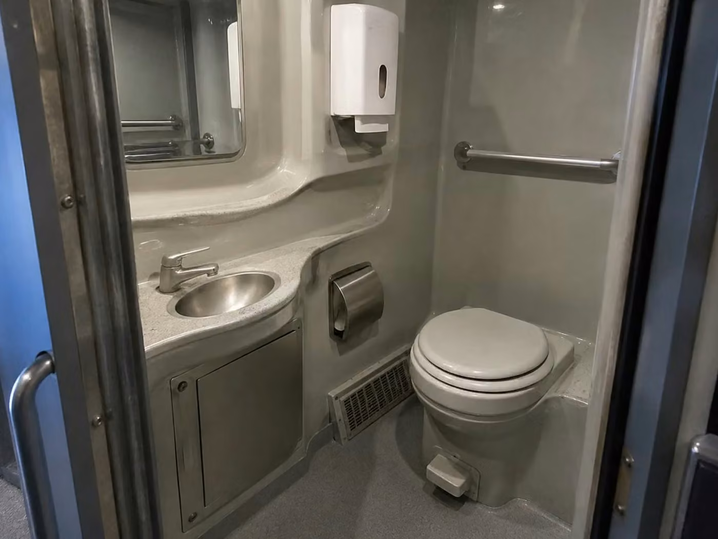 opelika 56 passenger charter bus onboard restroom