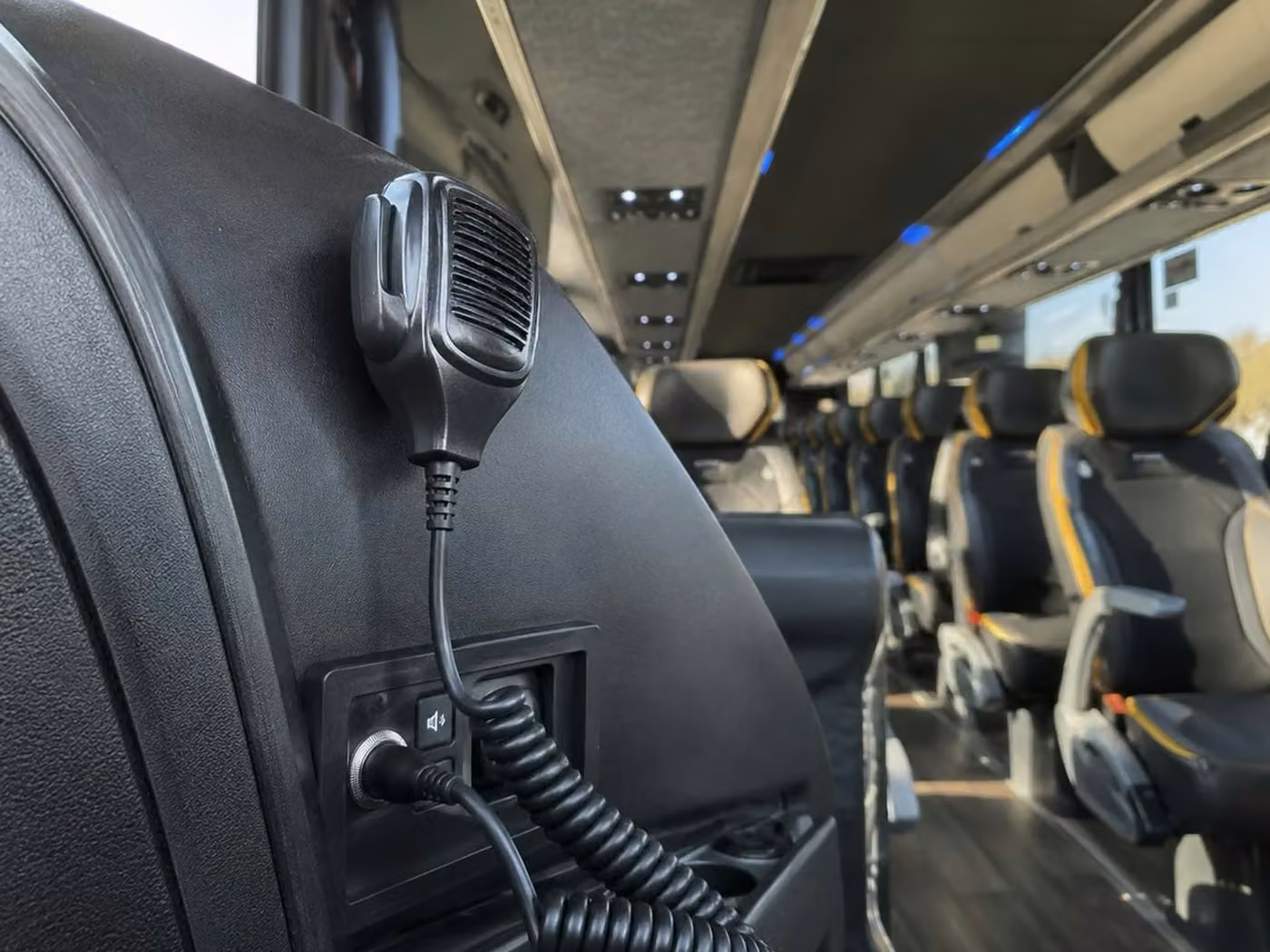 opelika 56 passenger charter bus pa system