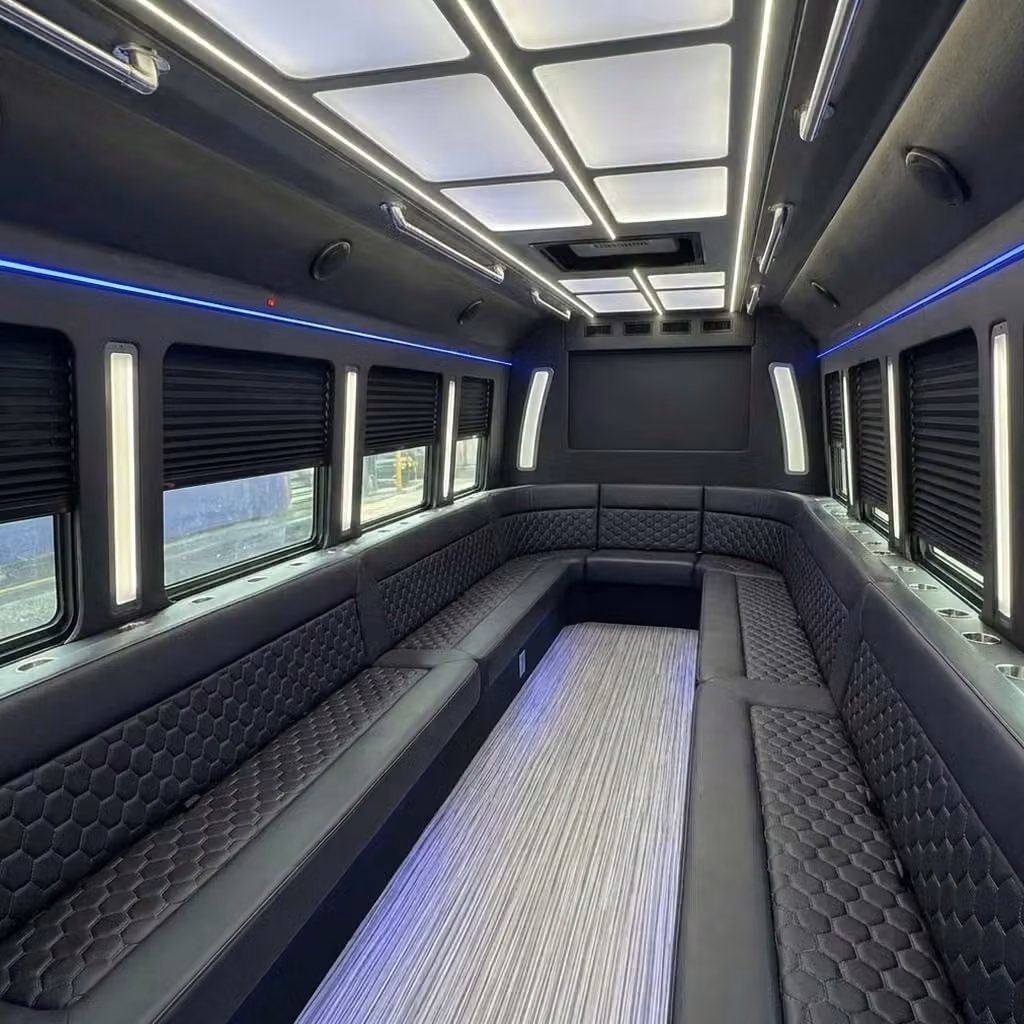 opelika party bus wraparound seating